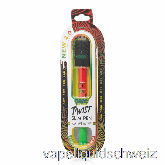 Ooze Slim Twist Pen 2.0 Flex-Temp-Akku Rasta Vape Liquid E-Liquid Schweiz